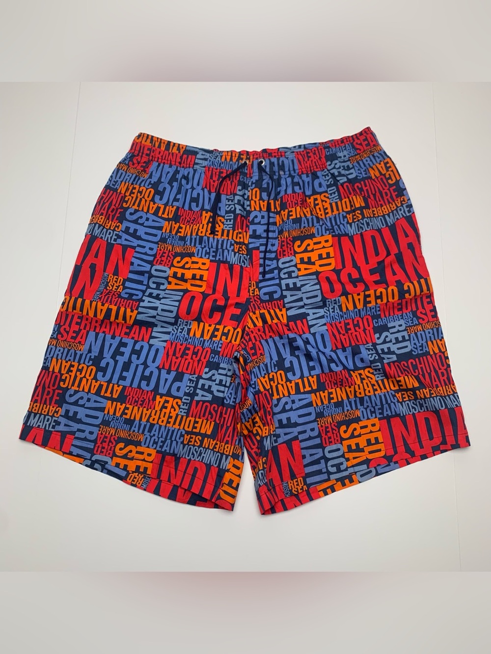 Moschino Mare Swim Trunks Lined Bathing Suit Bermuda Shorts Mens Size 54
